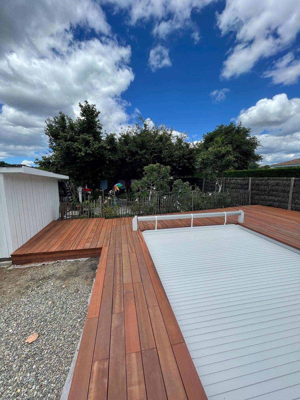 Terrasse bois avec clôture